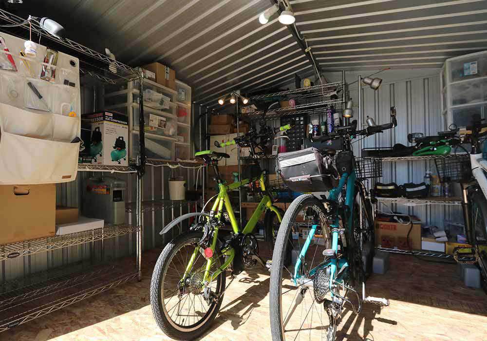 おしゃれ物置 自転車収納