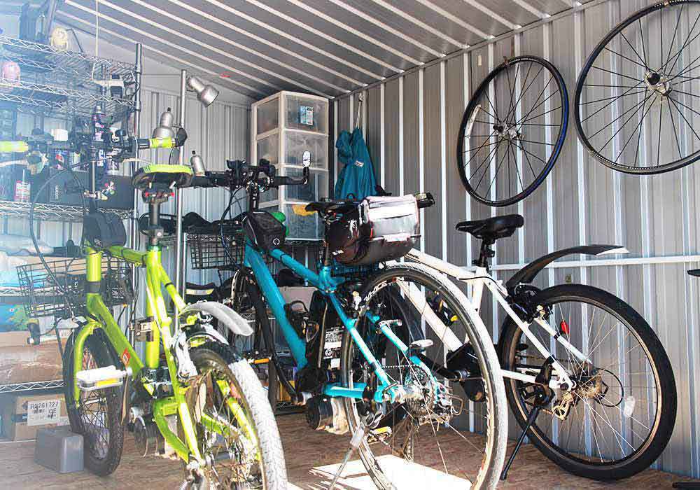 おしゃれ物置 自転車収納
